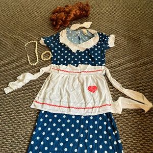 I Love Lucy Adult Halloween Costume Size 2-8 like new